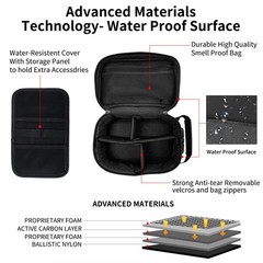 IDEATECH Smell Proof Bag, Stash Box with Lock, Large, BLack