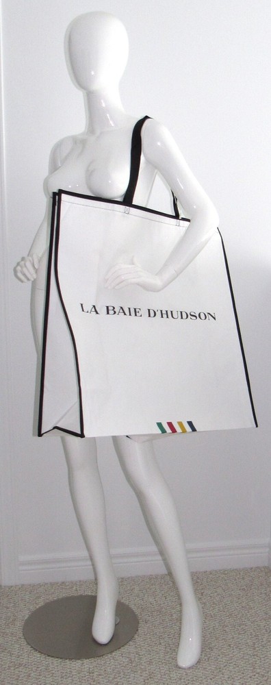 HUDSON’S BAY HBC STRIPES CANADA MULTISTRIPE TOTE REUSABLE XL SHOPPING TOTE BAG