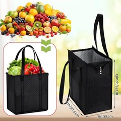 4 Pcs Insulated Grocery Bags Insulated Cooler Tote Bag Reusable Collapsible C…
