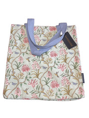 SANDERSON Tote Shopping Bag CLEMENTINE PINK BLUE 14.5 x 16 x 5” 100% COTTON NWT