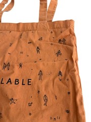 Smallable Limited Edition Orange Tote Bag From Paris 16×15 Organic Cotton