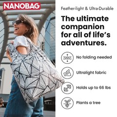 Standard Stars Ultralight Foldable Reusable Grocery Tote Travel Bag Compact