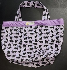 Bee Happy Creations Purple Black Animal Print Reusable Shopping Bag