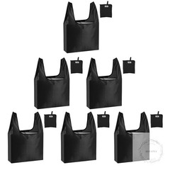 Large Reusable Bags Shopping Washable Foldable 6 Pack Grocery Bags Heavy Duty