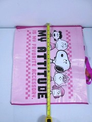 Peanuts New Snoopy & Gang My Attitude Reusable Shopping Bag Grocery Bag
