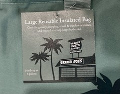 Trader Joe NWT Limited Edition COLOR 8 GALLON INSULATED REUSABLE TOTE BEACH BAG