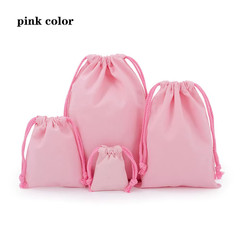 Drawstring Bag Cotton Storage Organizer Tote Portable Handbags Grocery Shopping