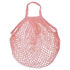 Cotton Mesh Bag, 15×13.8″ Mesh Net String Grocery Bags Brown