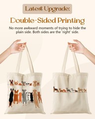 Canvas Tote Bag for Women – Aesthetic Canvas Bag with Zipper Cute Stylish Reu…