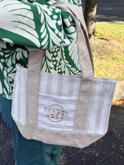 💙 Trader Joe’s Mini Pastel Stripe Canvas Tote Bag, Set Of 4, Ship Today!