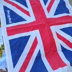 London/UK Themed Print Reusable Tote Shopping Bag w/ Handles 16x15x14 in