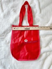 Lululemon Red with Graphic Print Small Reusable Bag