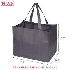 10 Pack Reusable Grocery Bags Extra Large Super Strong Heavy Duty Shopping To…