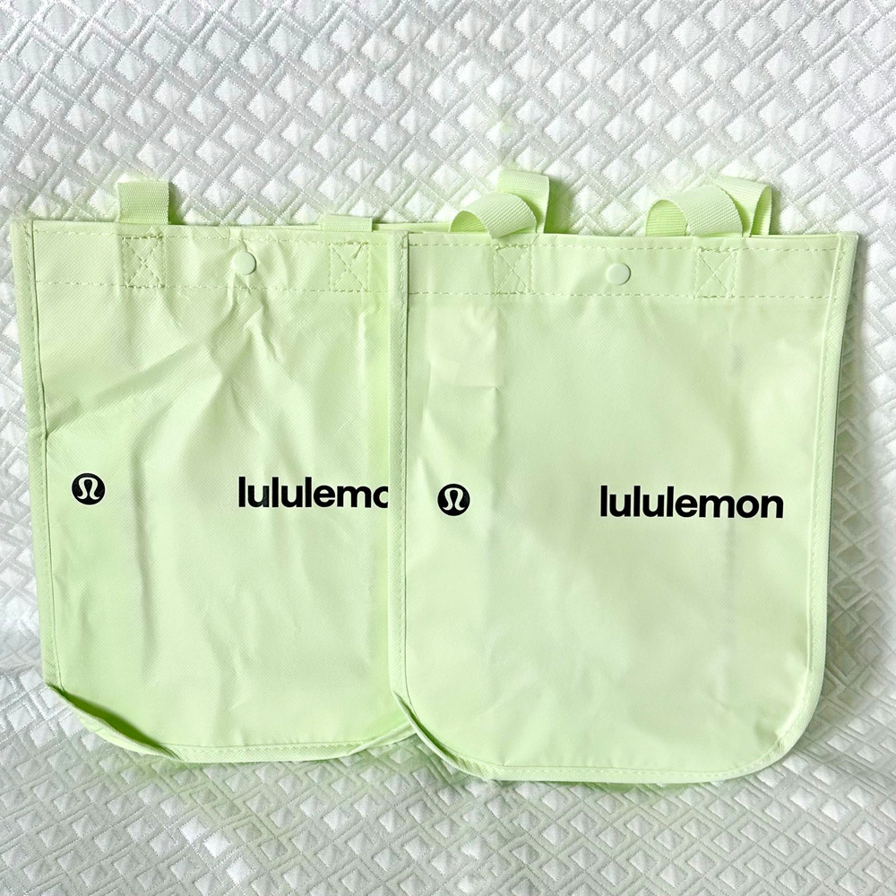 NEW Lululemon Reusable Shopping Gift Bag Yoga Tote Light Green 11.75″ x9.25″