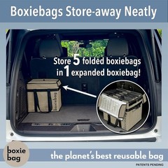 Reusable Grocery Bag Single – Durable Reusable Shopping Bag Box. Insulate Stand