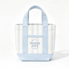 Trader Joe’s Mini Pastel Stripe Canvas Tote Bag Limited Edition Set Of 4