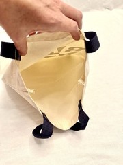 Foldable Canvas Reusable Shopping Bag Beige Modern Style “Bag It!” 2003