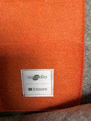 Arcadia Encore Foldable Felt Reusable Shopping Bag Gray Black Orange Modern