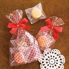 Heads Heart Red OPP Wrapping Bags Made in Japan W195 x H290mm Medium Same Design