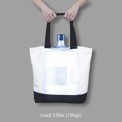 TOPDesign 12-Pack Super Strong Large 12oz Cotton Canvas Tote Bags, Reusable Groc