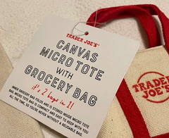 Trader Joe’s Red & Green Set: Mini Canvas Tote + Micro Tote & Grocery Bag – 6 pc