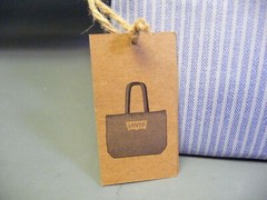 Levi Strauss & Company Target Exclusive Striped Grey & Blue Reusable Bag NWT