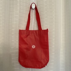 Lululemon Small Red And White Logo Reusable Shopping Bag Logo Read Out READ