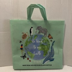 Tesco Earth Be Kind Tote Bag Penguin Elephant Turtle Whale Ladybug Bee Wildlife