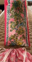 Lilly Pulitzer Reusable Shopping Tote Bag Tropical Cityscape/Drawstring Bag