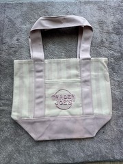 Trader Joe’s Striped Canvas Tote Bag Set of 4 Pink Blue Green Tan — Limited coll