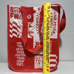 Lululemon Small Reusable Shopping Tote Lunch Bag Red