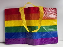 IKEA STORSTOMMA Rainbow Pride Large Shopping Bag Reusable Tote LGBTQ NWT