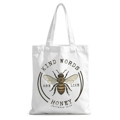Christian Canvas Tote Bag, Inspirational Religious Gifts for Women Bee Lovers…