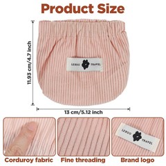 Afcabakila 10 Pcs Corduroy Pink, Fresh Green, Apricot, Cream White, Blue
