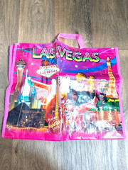 Las Vegas reuseable shopping grocery bag 18.5×5.5×15 inches