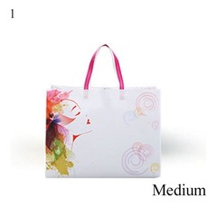 Water-Resistant Non-Woven Fabric Shopping Bag Reusable Tote Pouch for Women