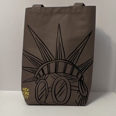 Starbucks New York City Statue of Liberty Cotton Reusable Shopping Bag Brown Ye…