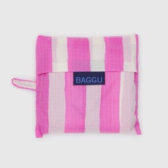 NEW! Baggu STANDARD BAG in “Pink Painted Stripe” Recyc. Nylon, SOLD OUT + RARE!
