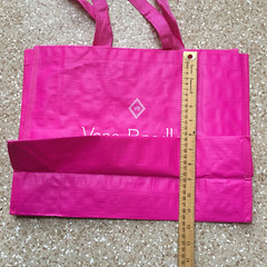 2 Vera Bradley Shopping Tote Gift Bag Pink ( 12″x16″x6 ) 1 paper / 1 Nylon B-180