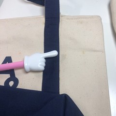 VTG Canvas Tote Bags LOT OF 2 NAVY REUSABLE Zipper Closure
