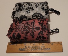 2 Foldable Totes with Clip Storage Pouch Reusable Shopping Bags