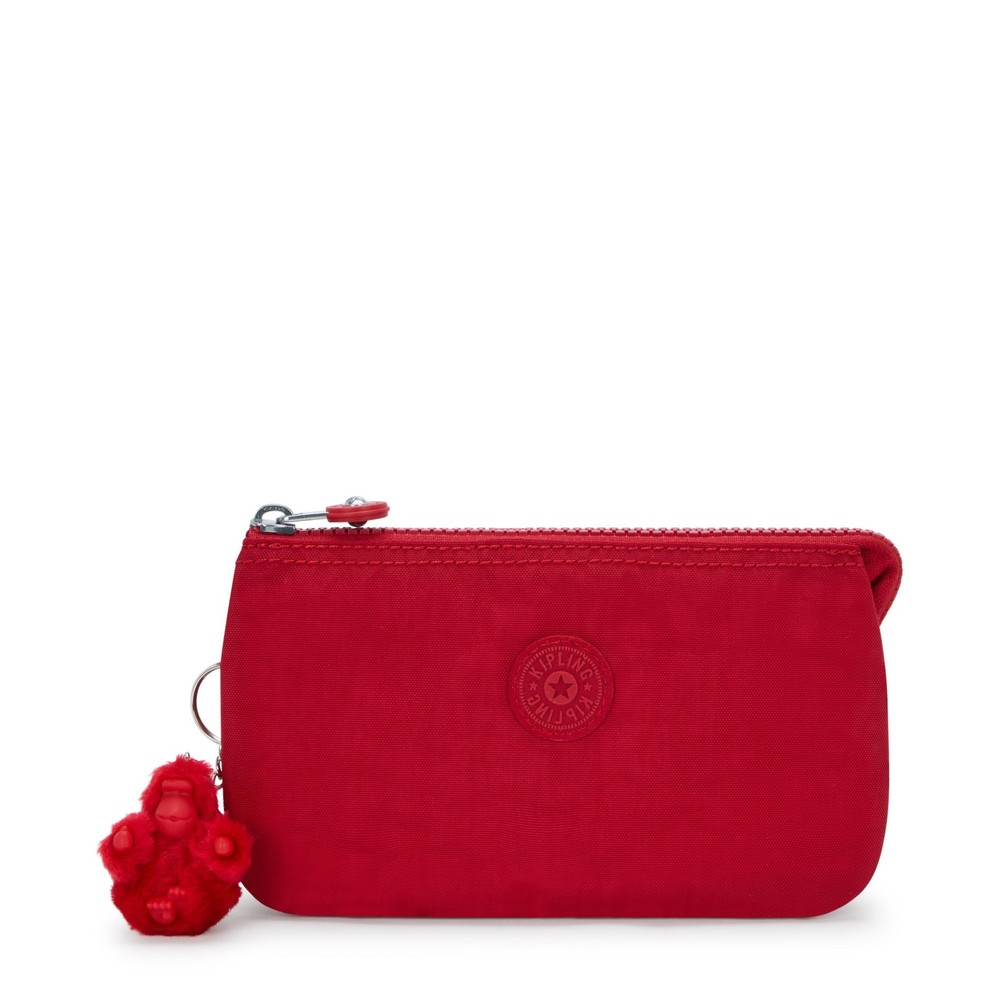 Kipling Women’s Creativity Large Pouch, 7.25″L x 4.25″H x 1.5″D, Ruby Red
