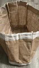 Vintage Fenton Glass Rare Reusable Shopping Bag Jute Canvas Antique Large Tote