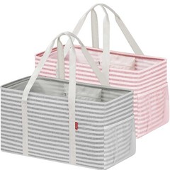 LHZ.K Standing Extra Large Utility Tote Bag 2 Pack, Reusable Grocery Bags wit…