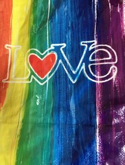 LOVE Rainbow 🌈Reusable Shopping Bag~EcoTote TJ Maxx Colorful NWT