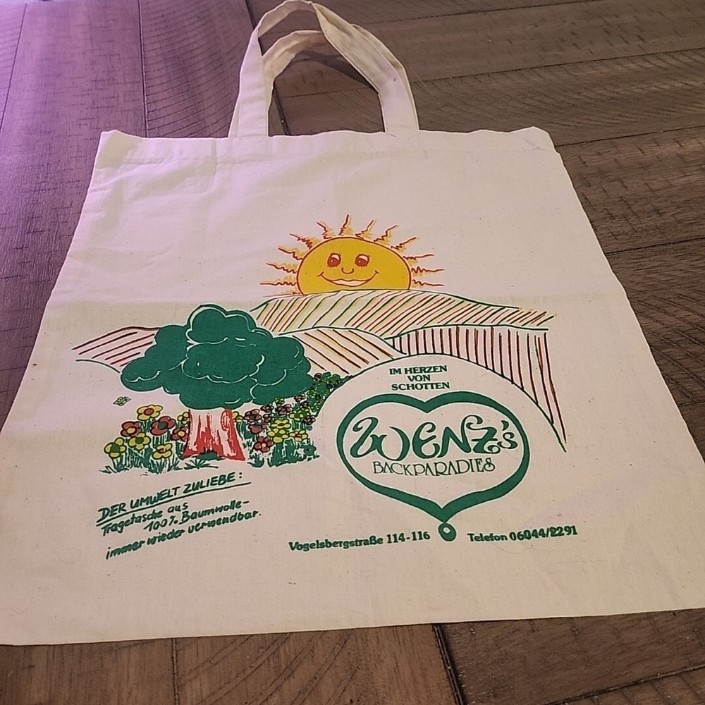 Wenz’s Backparadies Scotish German Bakery fabric farmers market Grocery tote bag