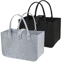 2pcs reusable felt tote bags, XXLsize, foldable and versatile. Suitable for d