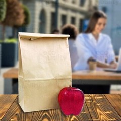10 lb. Large Brown Kraft Paper Bag, Paper Lunch Bags, Small Snacks Bag 200pcs
