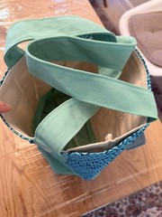 CUSTOM Stylish Trader Joes Mini Canvas Tote -Green, Spring 2026 – Handmade w/tag