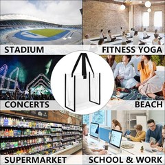 20 Clear Tote Bags – 12 x 12 x 6 Inch Plastic Bags with Handles, Stadium Appr…